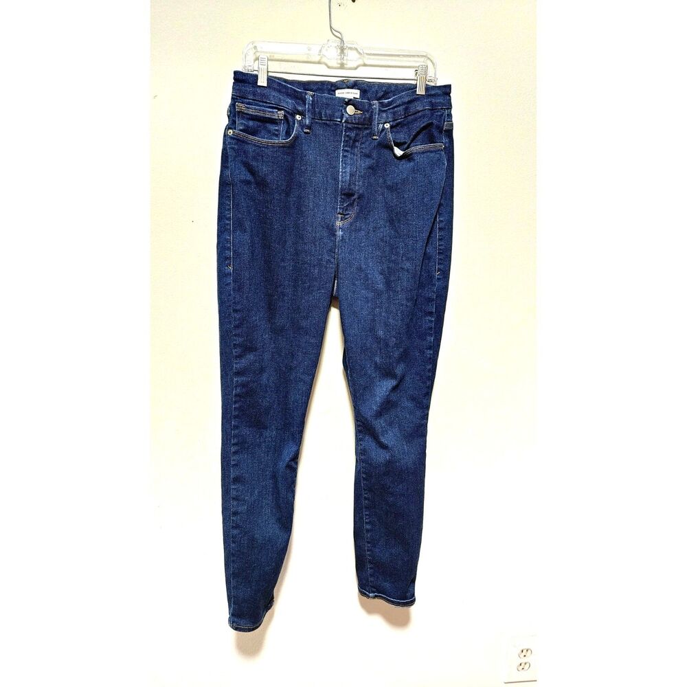 Good American Good Legs High Rise Skinny Jeans Dark Wash Sz 14/16